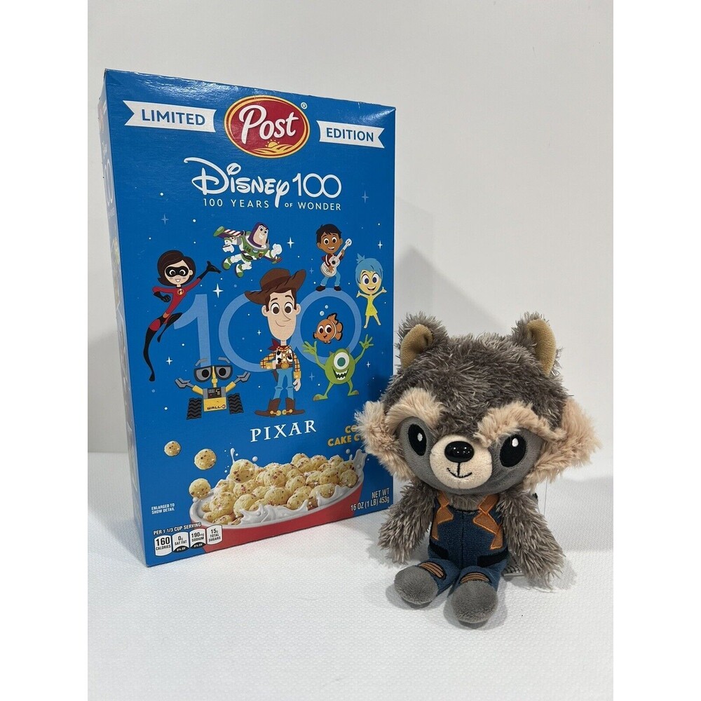 Post Disney 100 Years of Wonder Confetti Cake Cereal W/Rocket Stuffy